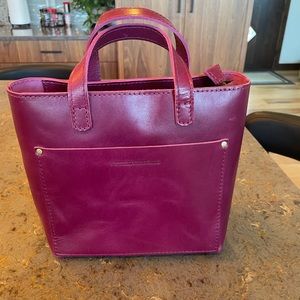 Portland Leather Mini Tote - Boysenberry
